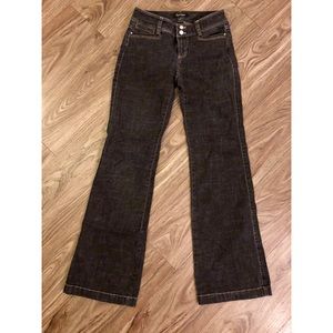 Black vintage style boot cut pants